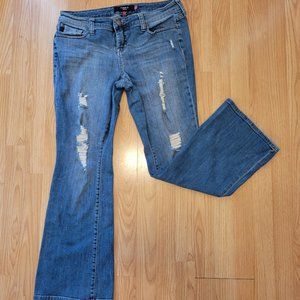 TORRID Denim Distressed flare jeans in size 12, 98% cotton, 2% spandex